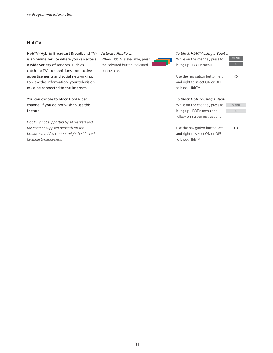 Bang & Olufsen BeoVision 11 with Beo4 User Guide User Manual | Page 31 / 62
