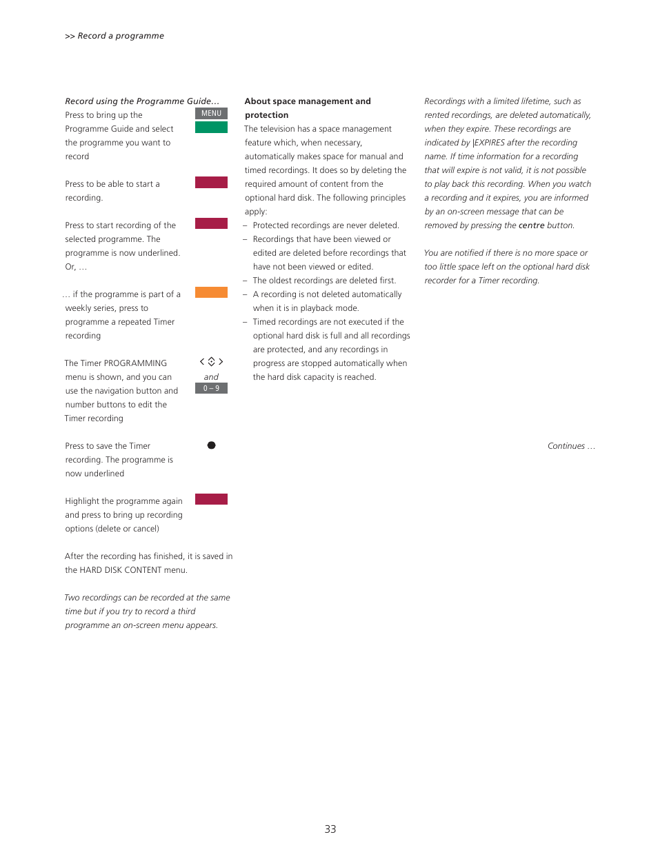 Bang & Olufsen BeoVision 11 with Beo4 User Guide User Manual | Page 33 / 62