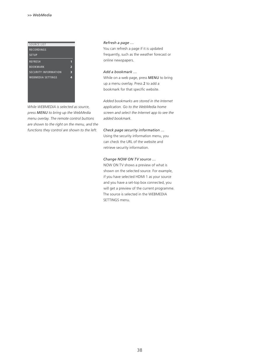 Bang & Olufsen BeoVision 11 with Beo4 User Guide User Manual | Page 38 / 62