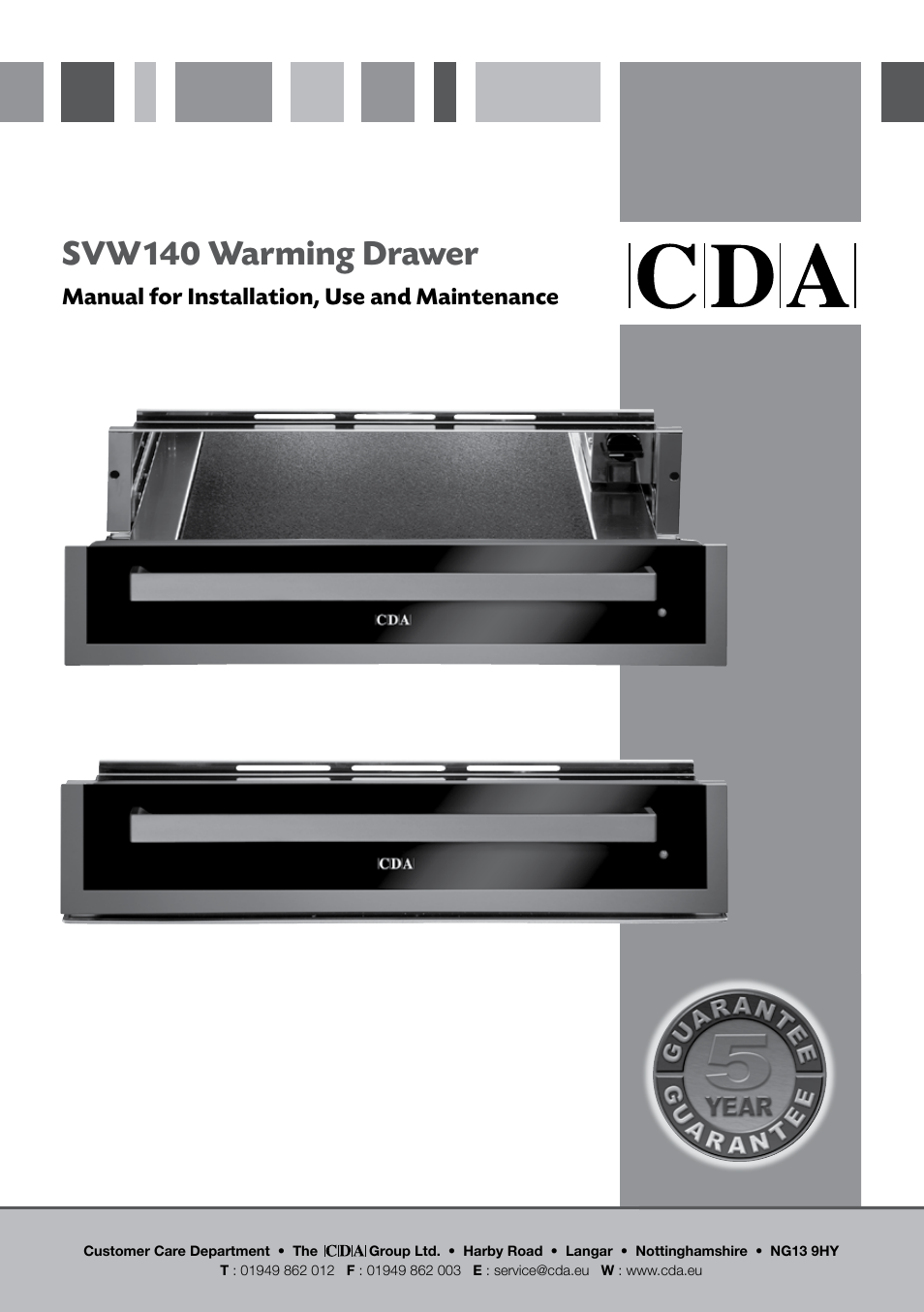 CDA SVW140 User Manual | 12 pages