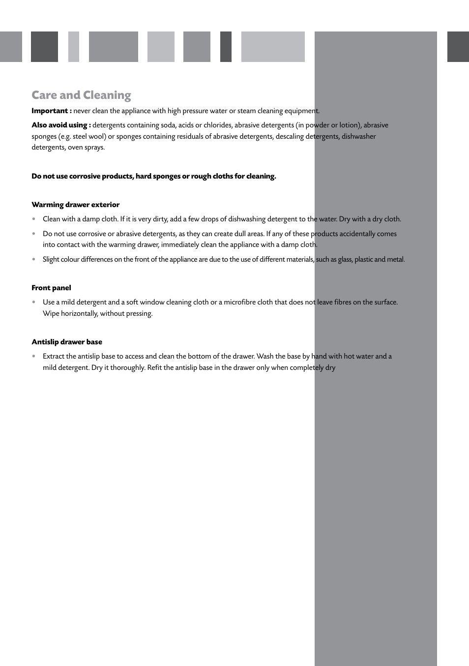 Care and cleaning | CDA SVW140 User Manual | Page 5 / 12