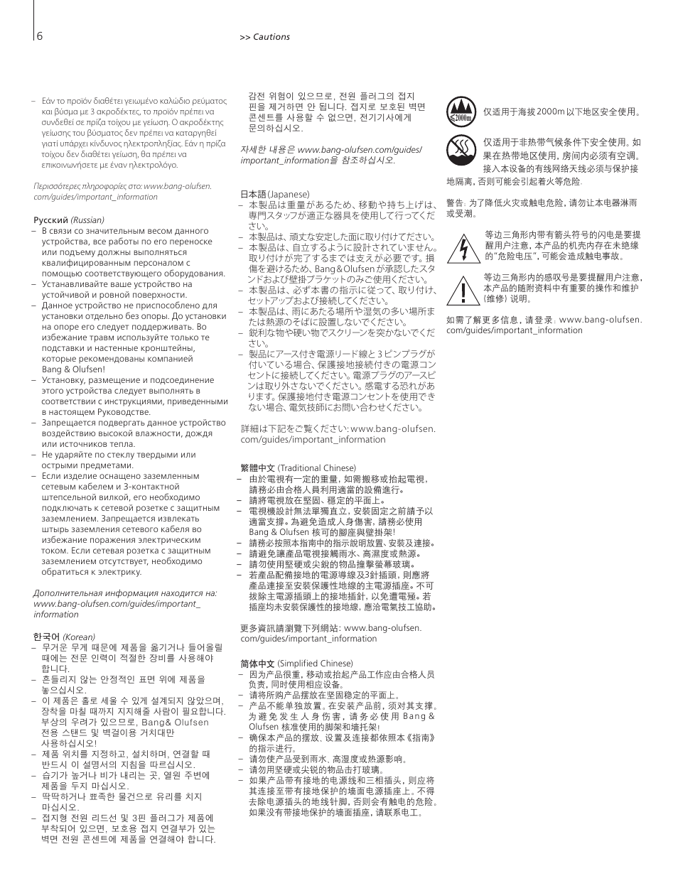 Bang & Olufsen BeoVision 12 (Floor Stand) User Manual | Page 6 / 48