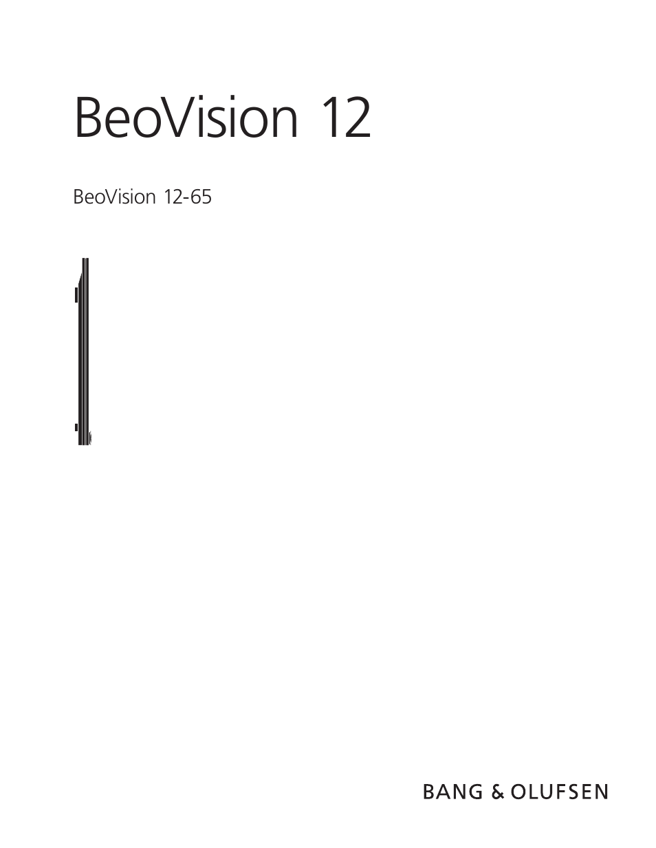 Bang & Olufsen BeoVision 12 (Wall Bracket) User Manual | 48 pages