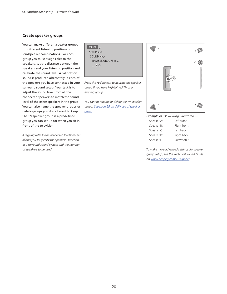 Bang & Olufsen BeoPlay V1 User Guide User Manual | Page 20 / 51