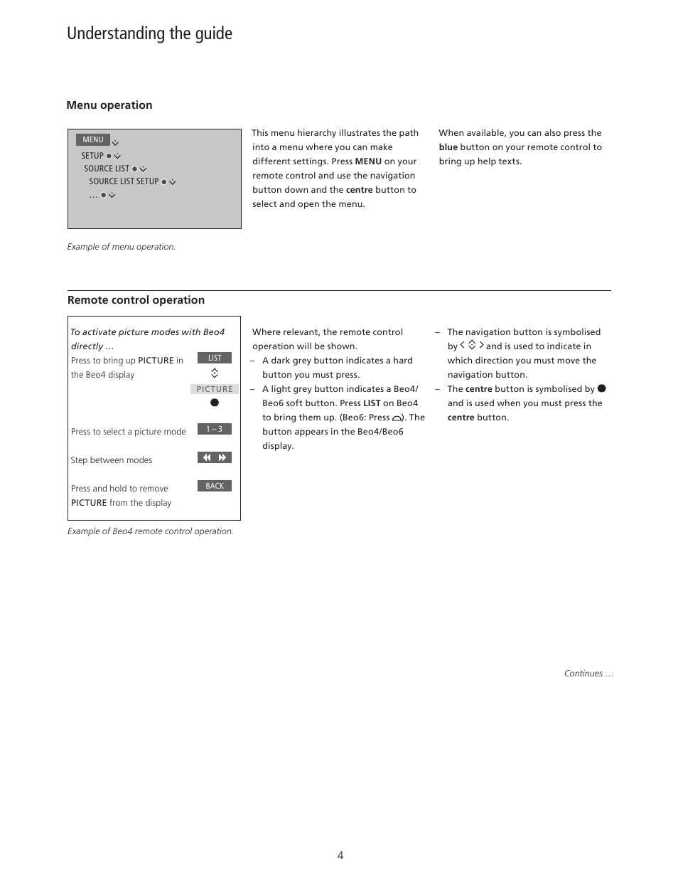 Understanding the guide | Bang & Olufsen BeoPlay V1 User Guide User Manual | Page 4 / 51