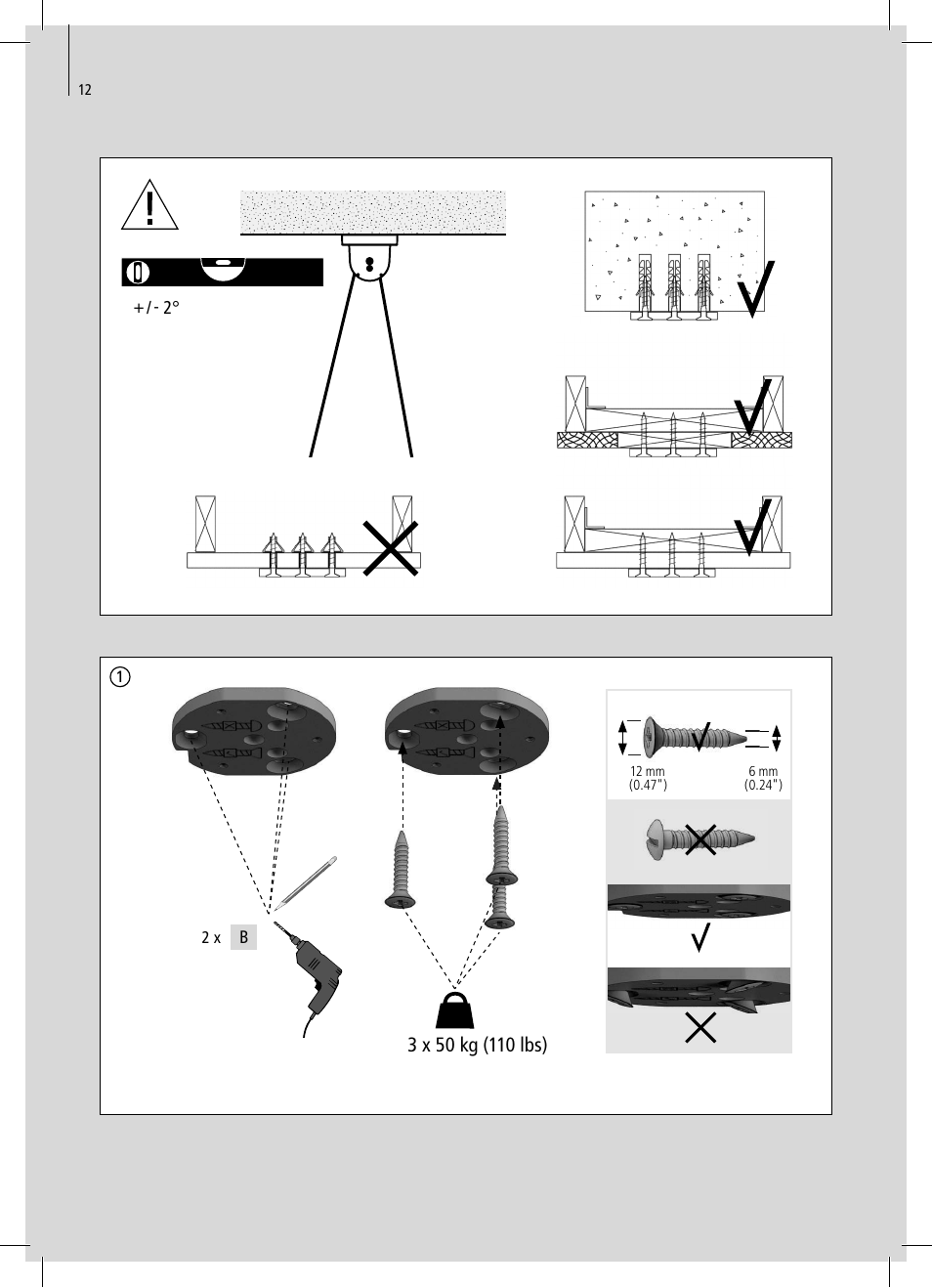 Bang & Olufsen BeoPlay V1 Stands & Brackets User Manual | Page 12 / 20