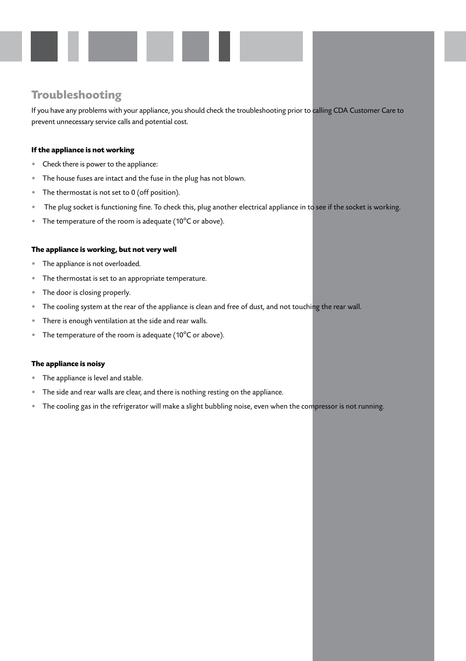 Troubleshooting | CDA FW282 User Manual | Page 7 / 16