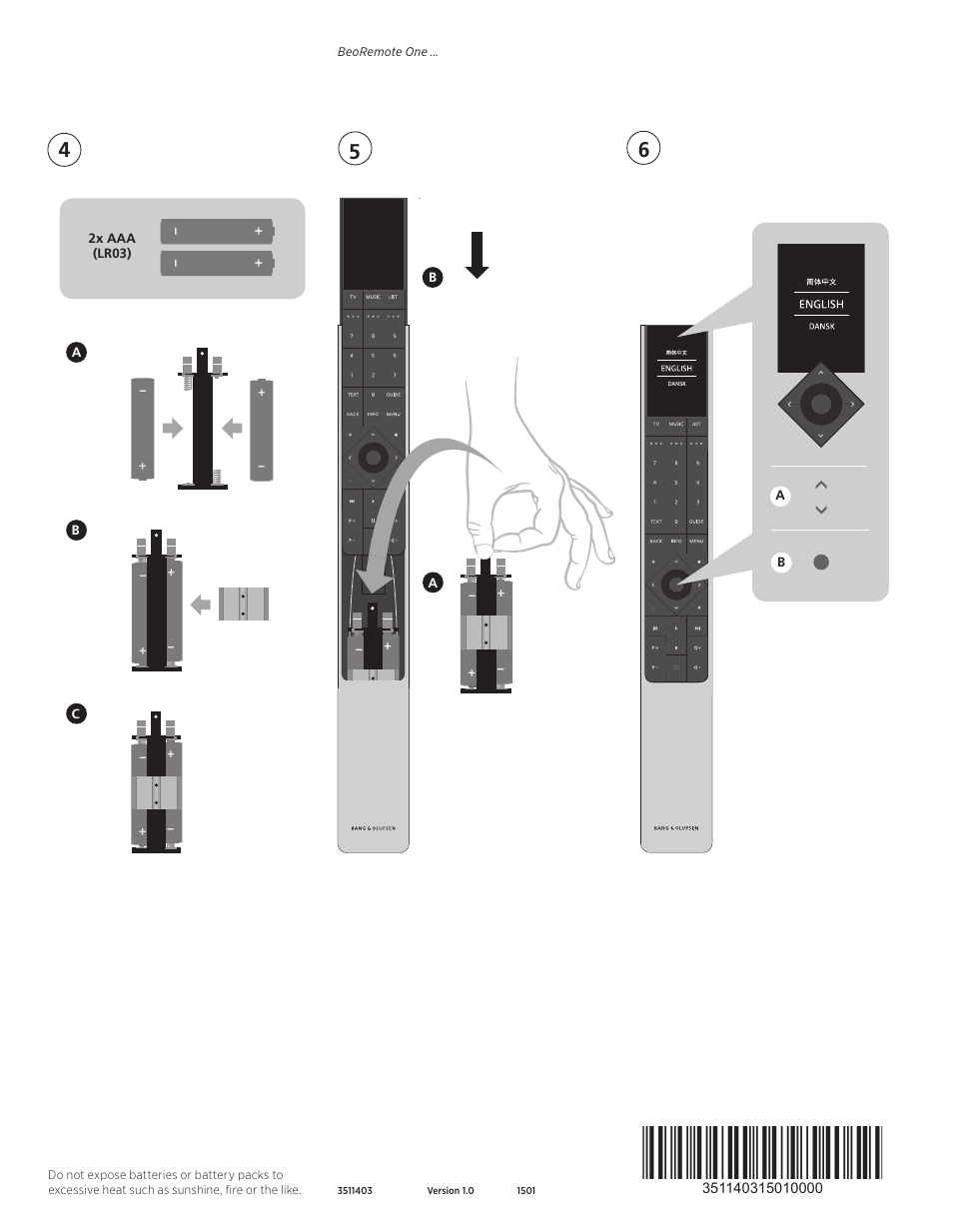 Bang & Olufsen BeoPlay V1 Supplement User Manual | Page 4 / 4