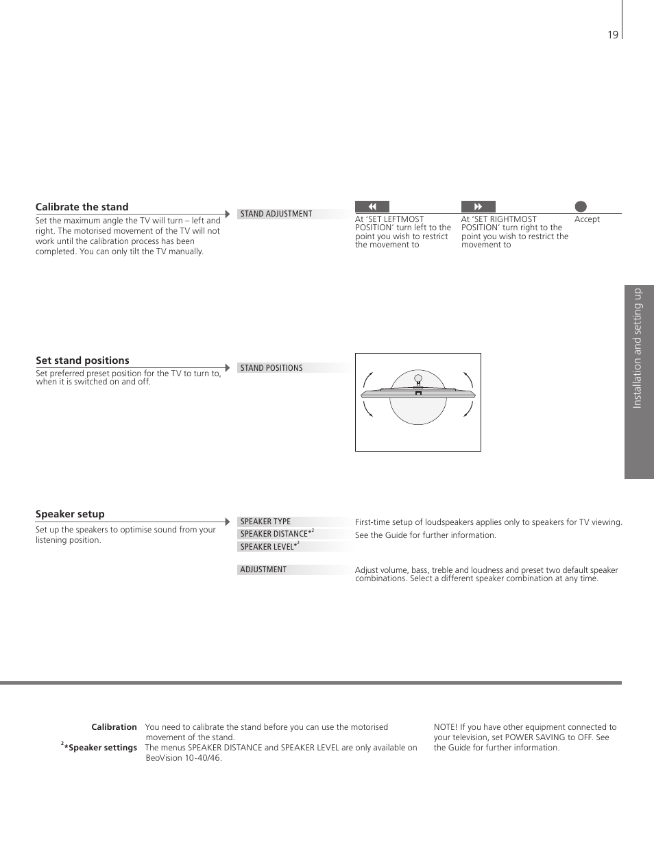 Bang & Olufsen BeoVision 10 Getting Started User Manual | Page 19 / 24