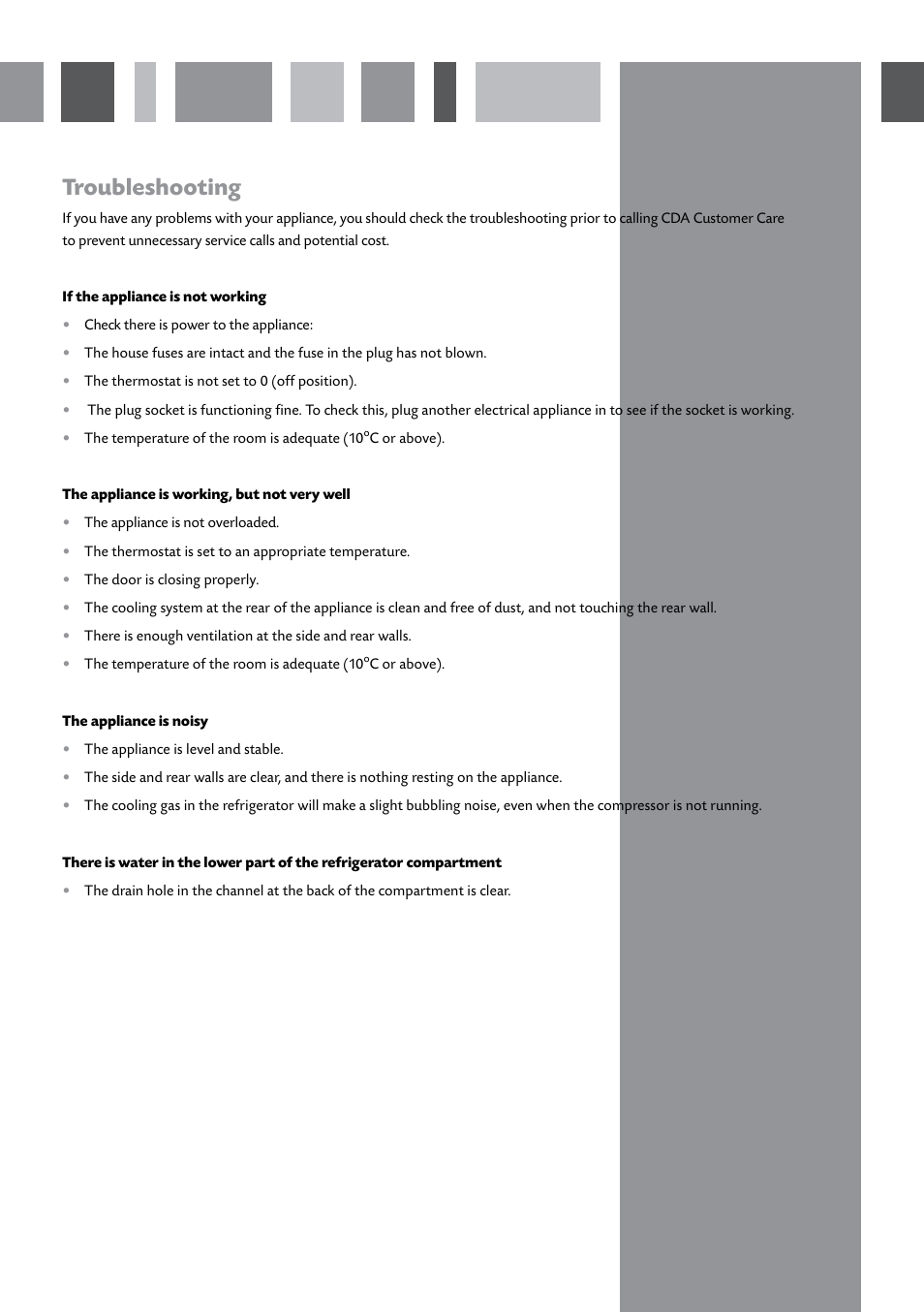 Troubleshooting | CDA FF150 User Manual | Page 6 / 8
