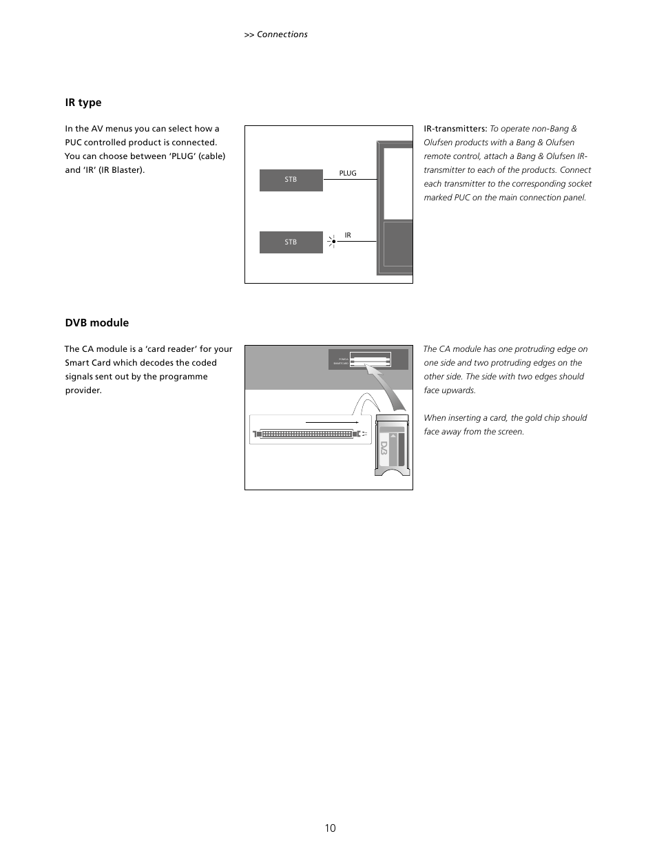 Ir type dvb module | Bang & Olufsen BeoVision 10 User Guide User Manual | Page 10 / 46