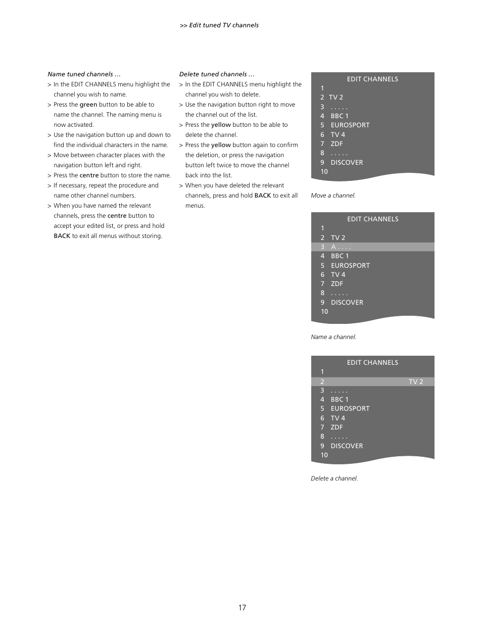 Bang & Olufsen BeoVision 10 User Guide User Manual | Page 17 / 46