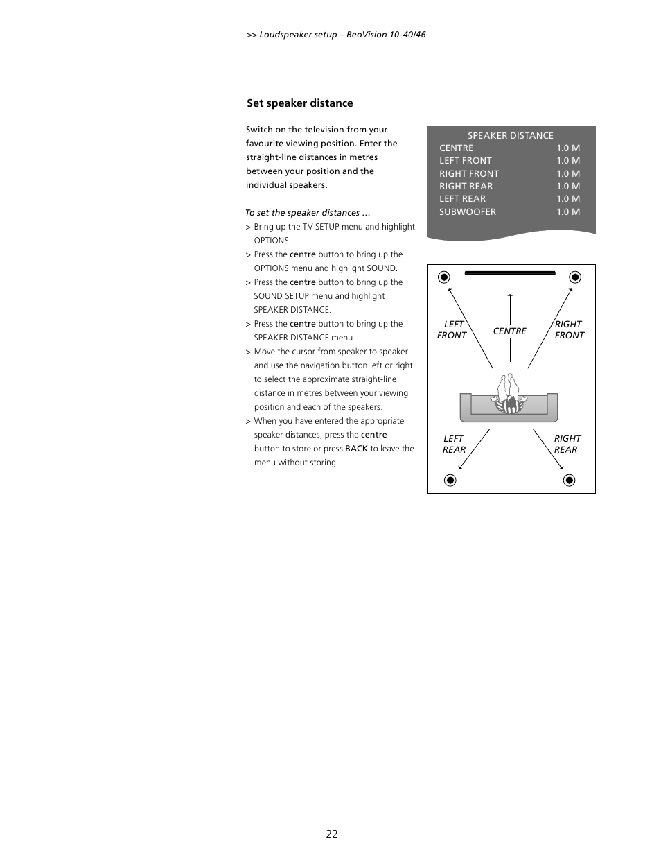 Bang & Olufsen BeoVision 10 User Guide User Manual | Page 22 / 46