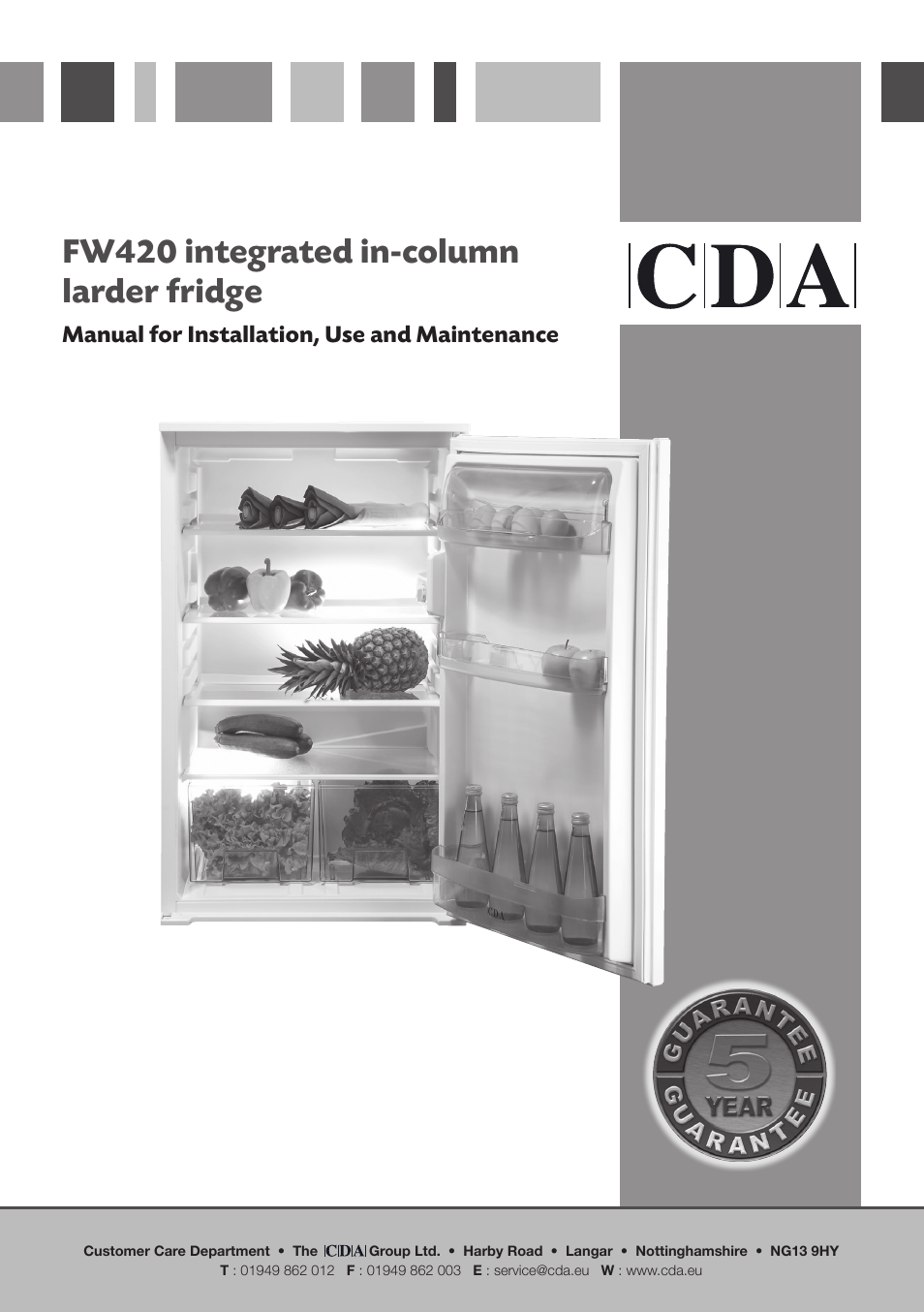 CDA FW420 User Manual | 12 pages