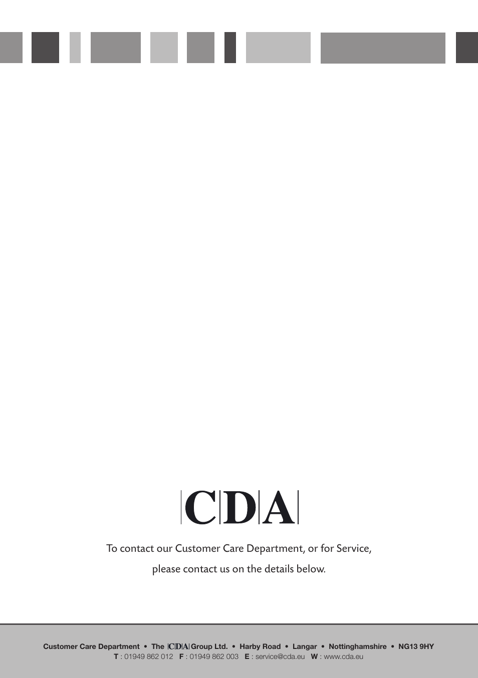 CDA FW420 User Manual | Page 12 / 12