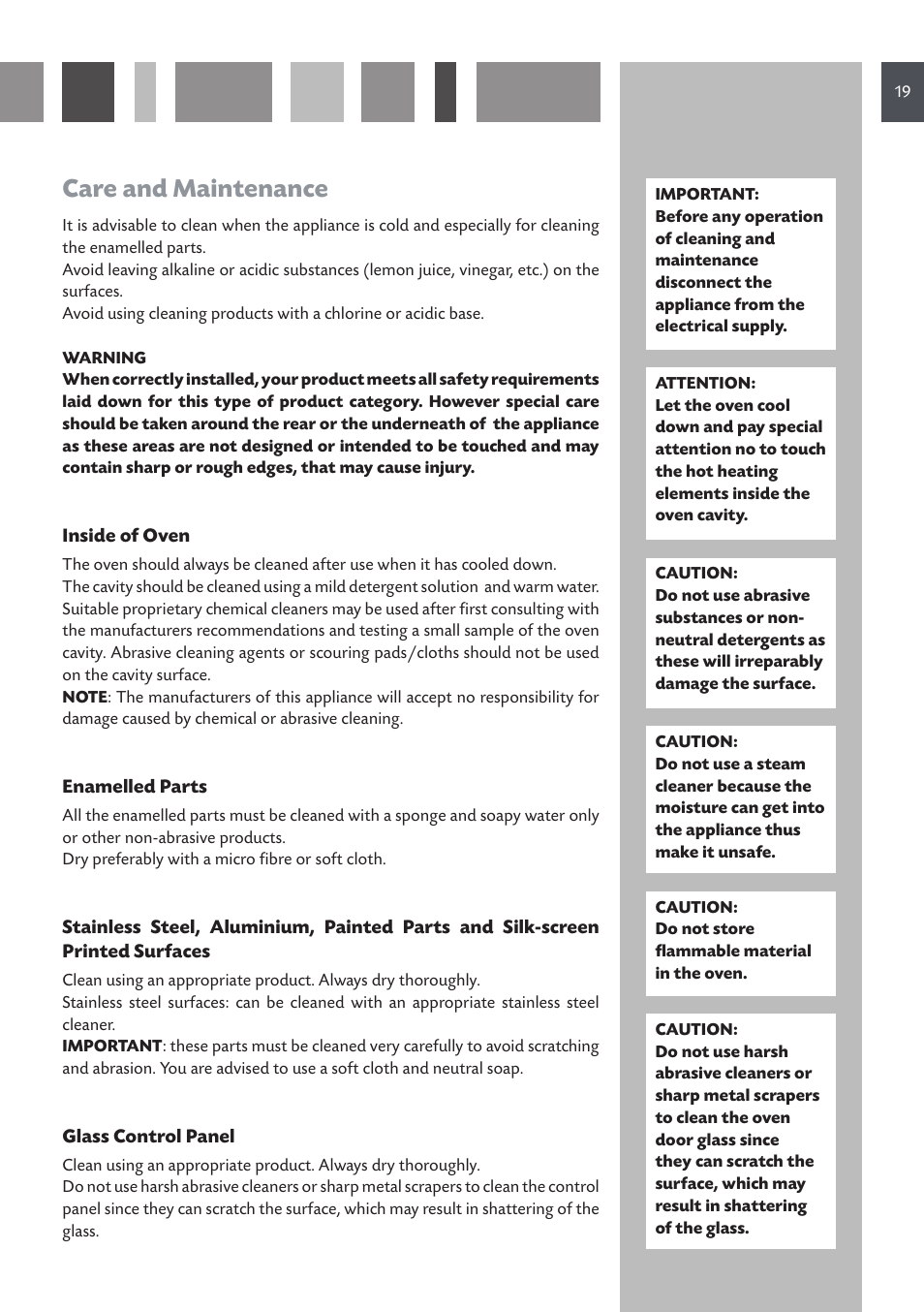 Care and maintenance | CDA DV 710 User Manual | Page 19 / 36