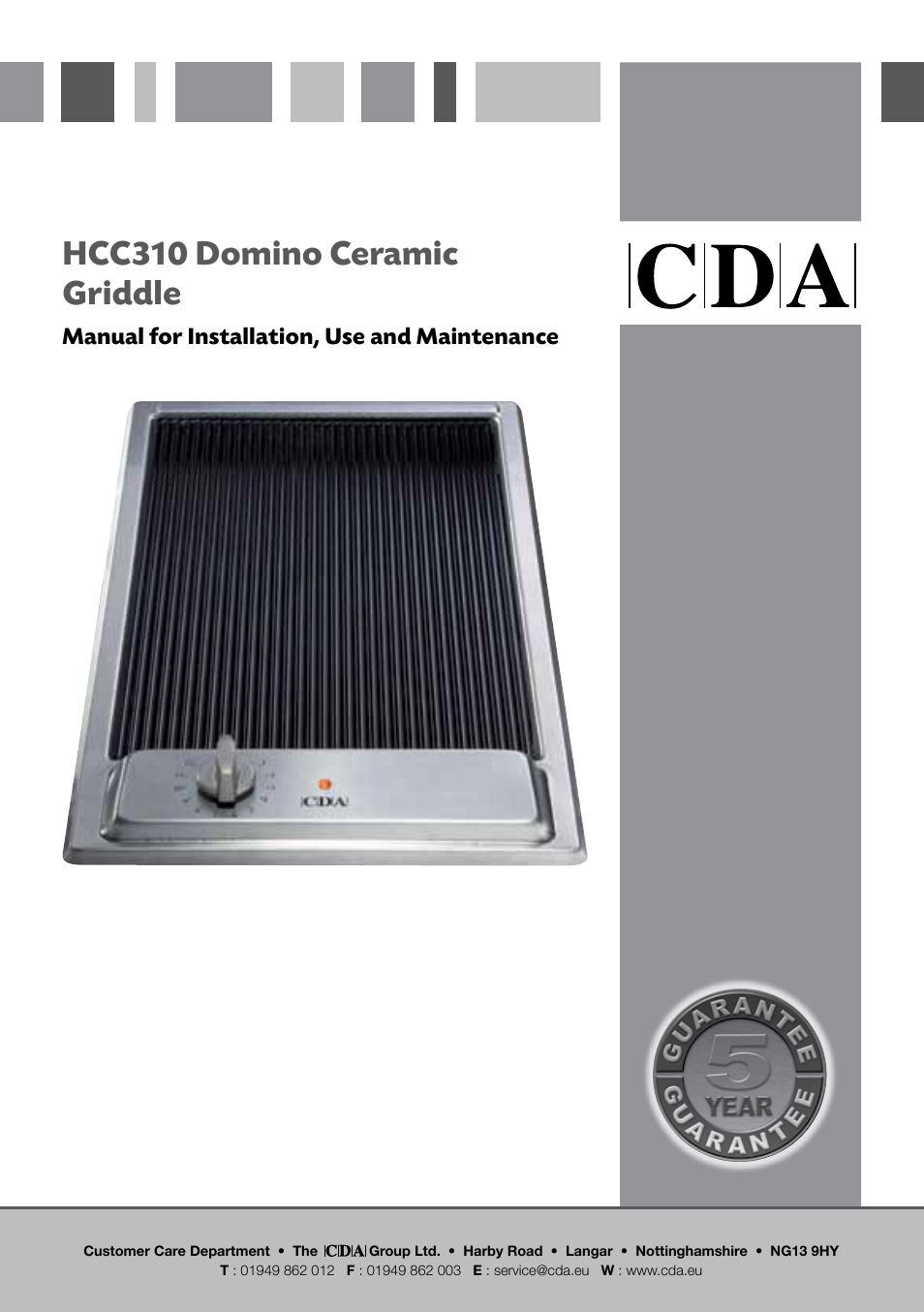 CDA HCC310 User Manual | 12 pages