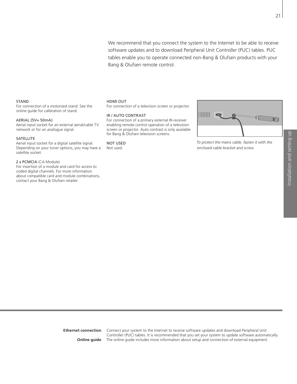 Bang & Olufsen BeoSystem 4 with Beo4 Getting Started User Manual | Page 21 / 22