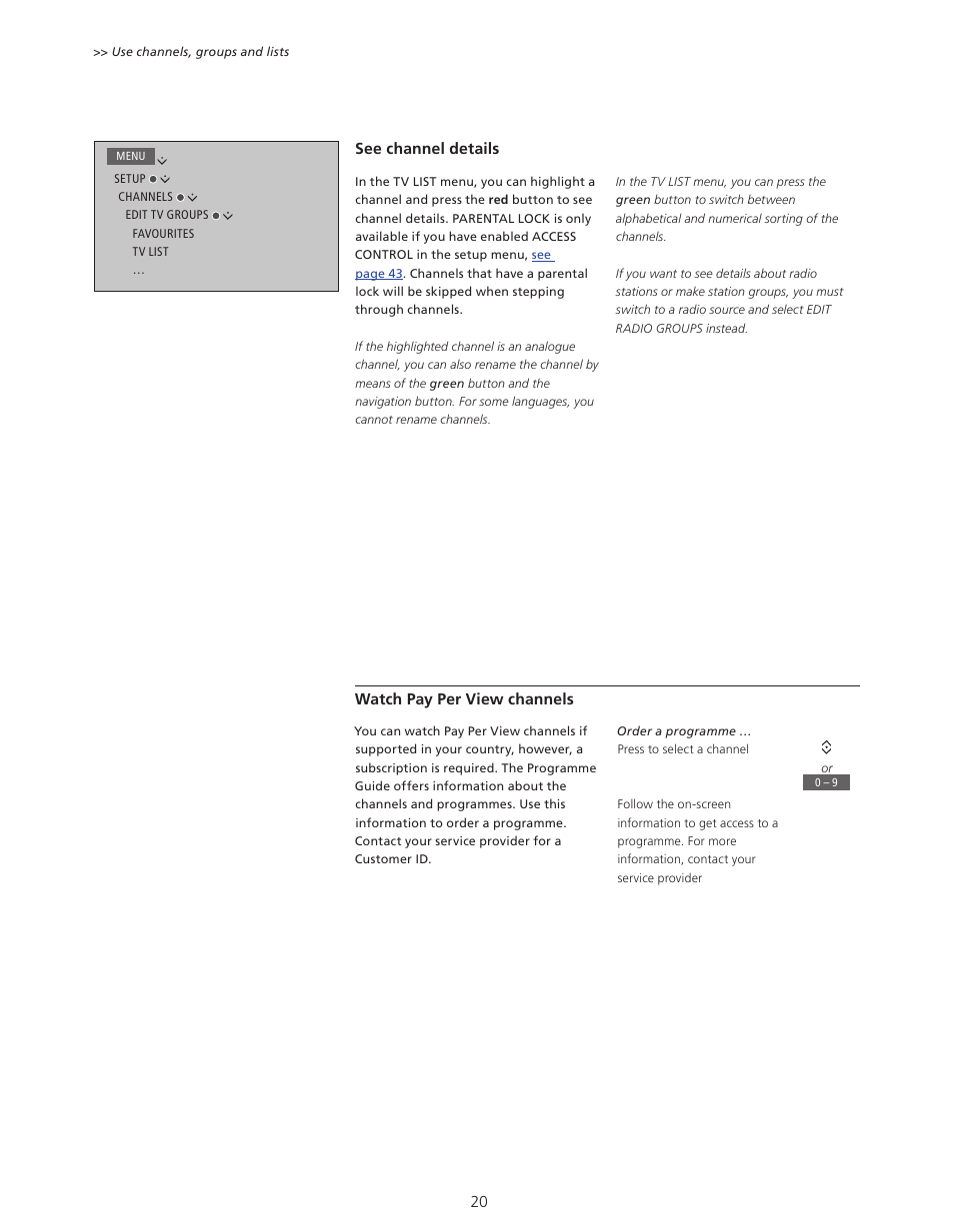 Bang & Olufsen BeoSystem 4 with Beo4 User Guide User Manual | Page 20 / 58