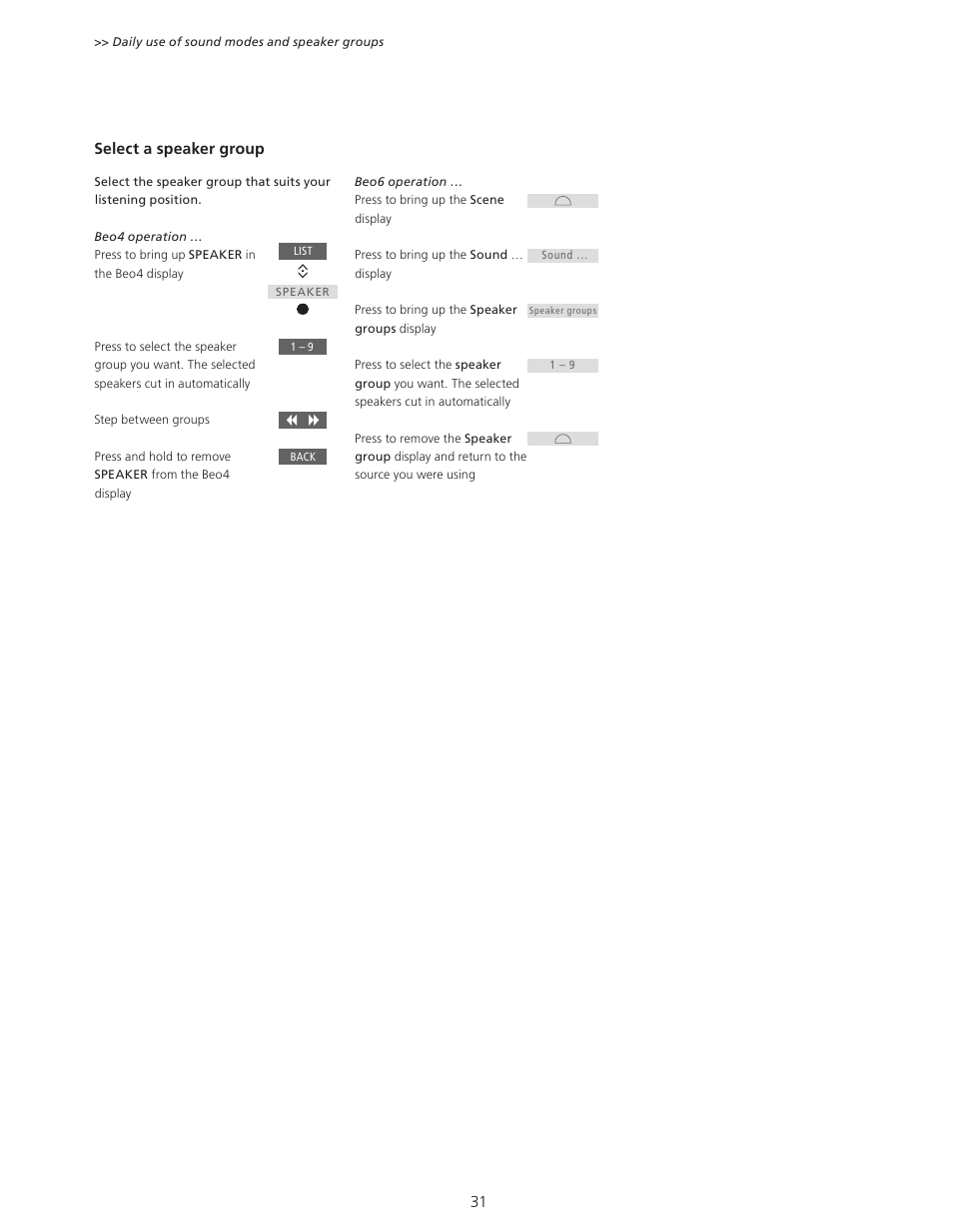 Bang & Olufsen BeoSystem 4 with Beo4 User Guide User Manual | Page 31 / 58