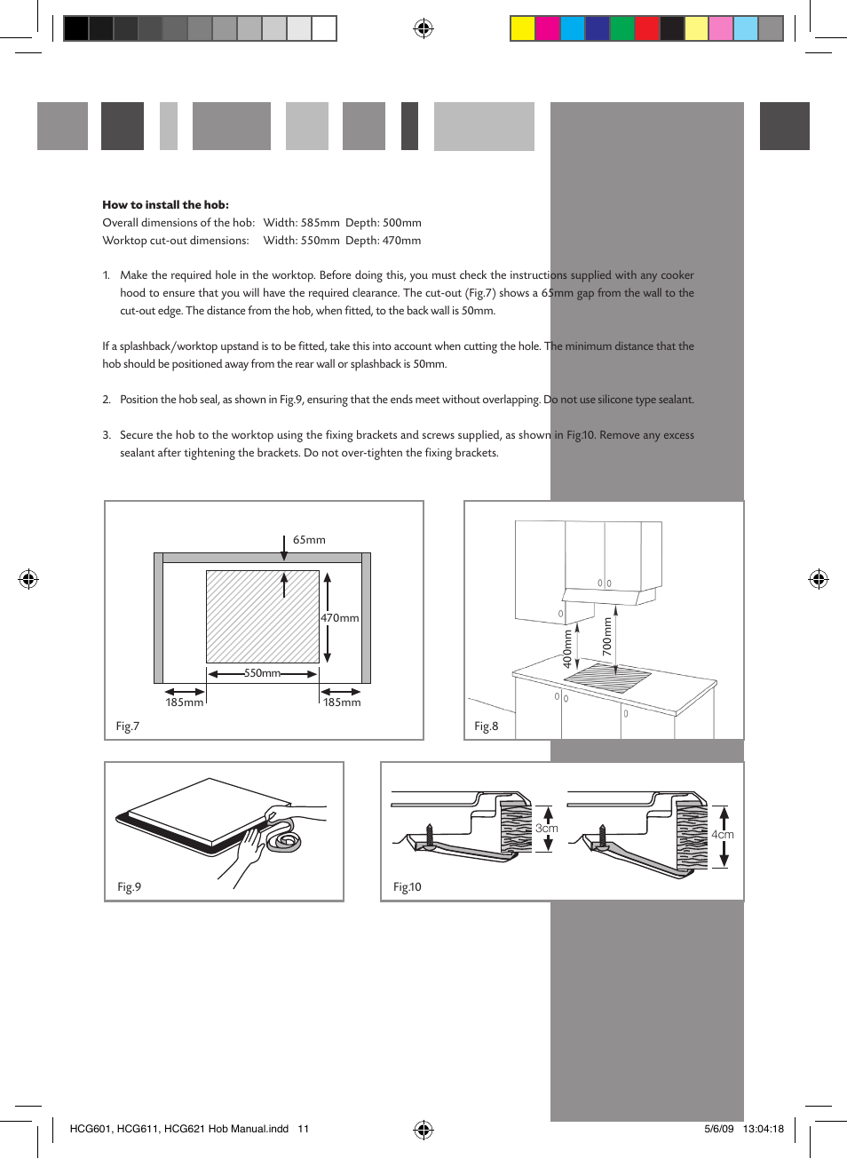 CDA HCG612 User Manual | Page 11 / 12