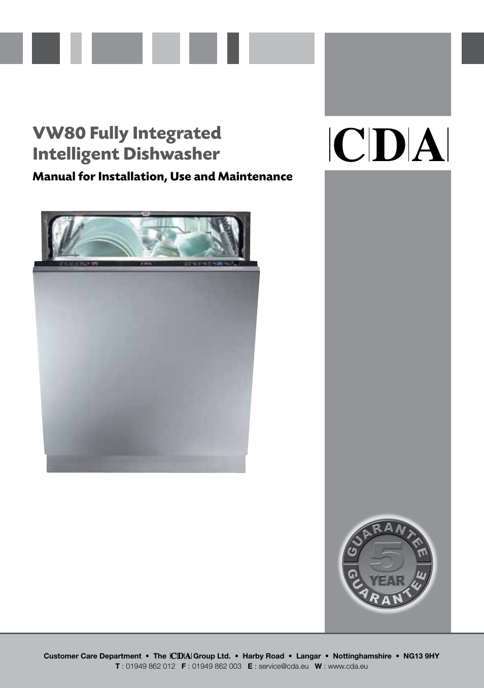 CDA FULLY INTEGRATED VW80 User Manual | 37 pages