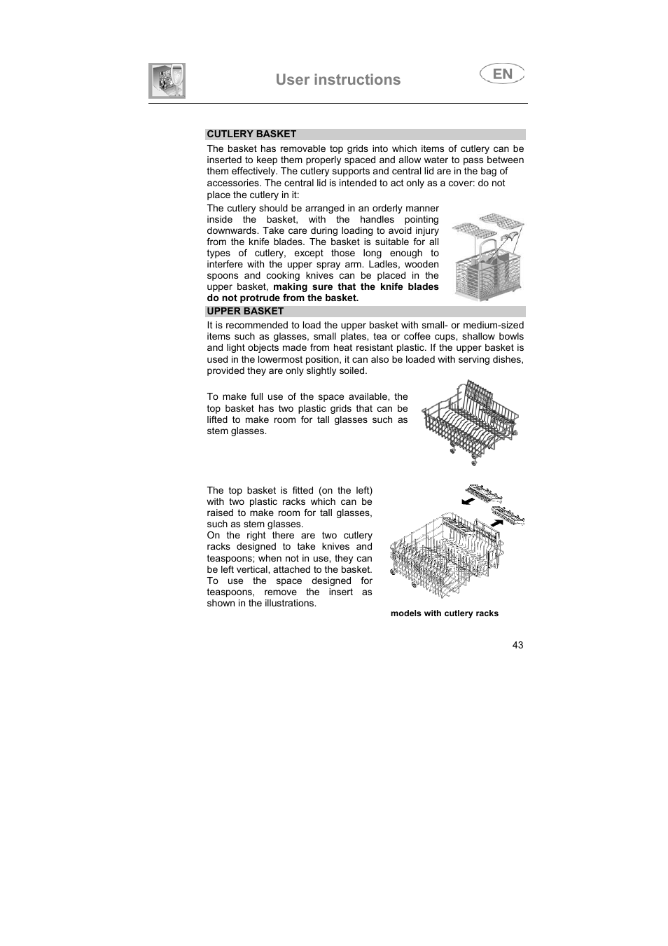 User instructions | CDA FULLY INTEGRATED VW80 User Manual | Page 19 / 37
