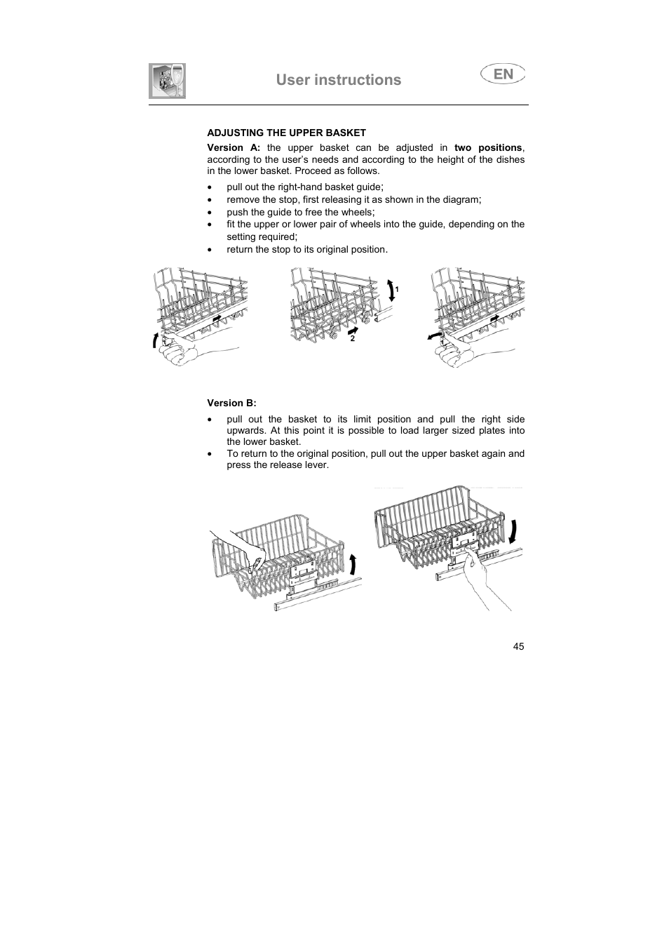 User instructions | CDA FULLY INTEGRATED VW80 User Manual | Page 21 / 37