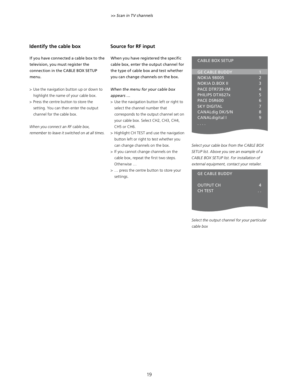 Bang & Olufsen BeoVision 7-40/55 User Guide User Manual | Page 19 / 74