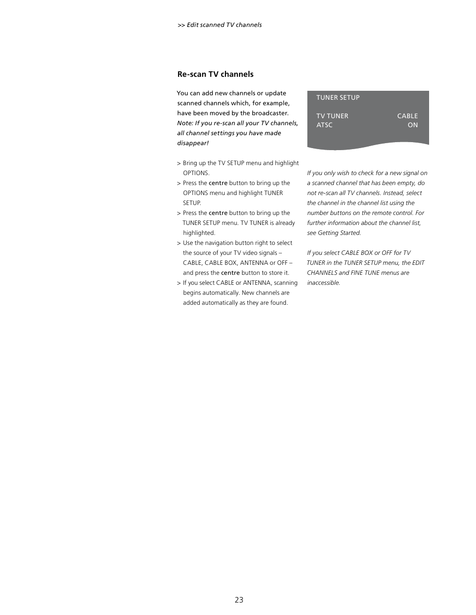 Bang & Olufsen BeoVision 7-40/55 User Guide User Manual | Page 23 / 74