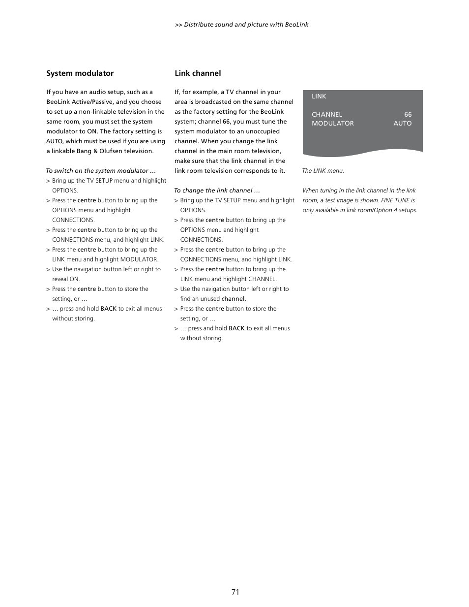 Bang & Olufsen BeoVision 7-40/55 User Guide User Manual | Page 71 / 74