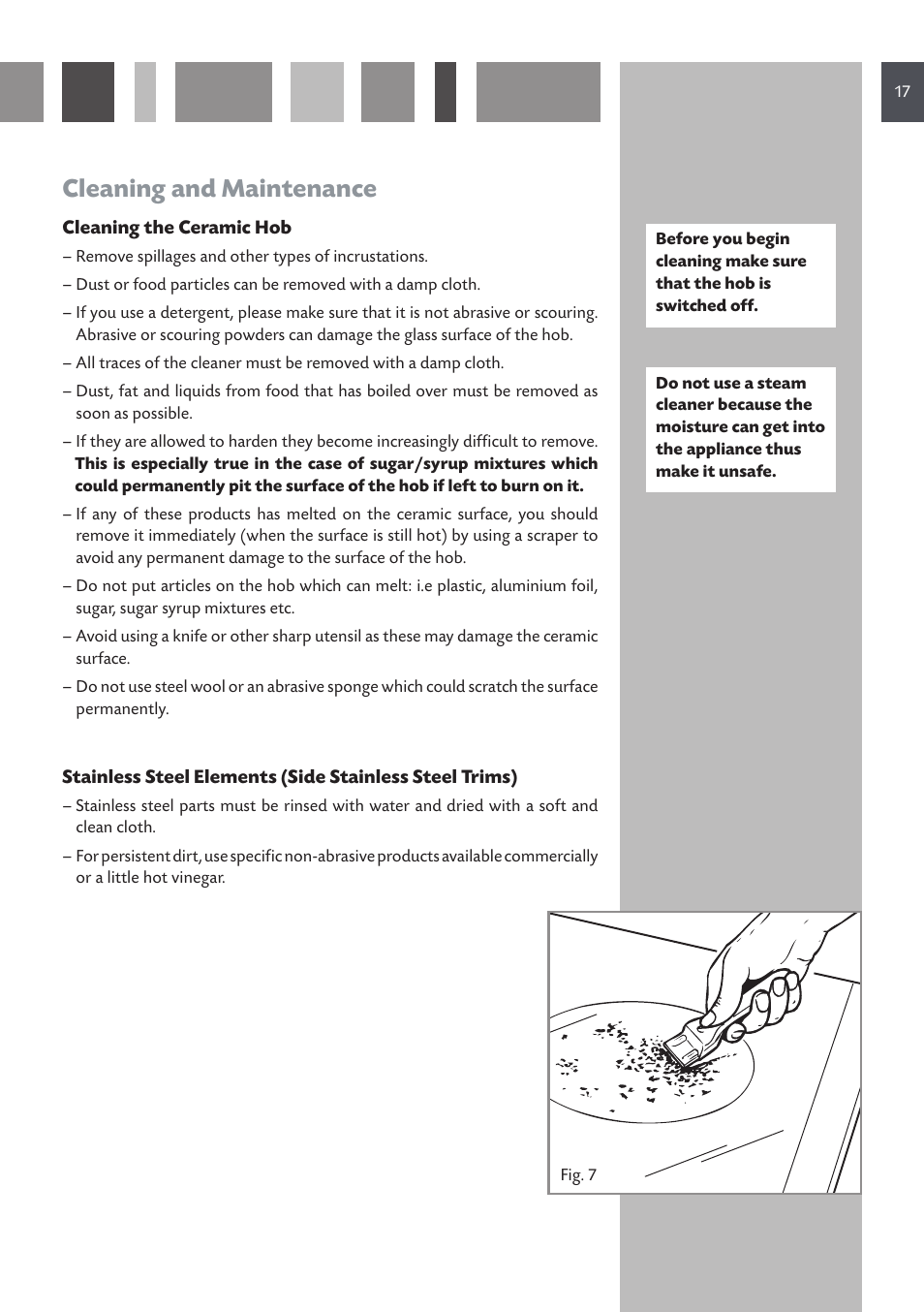 Cleaning and maintenance | CDA HVC 32 User Manual | Page 17 / 24