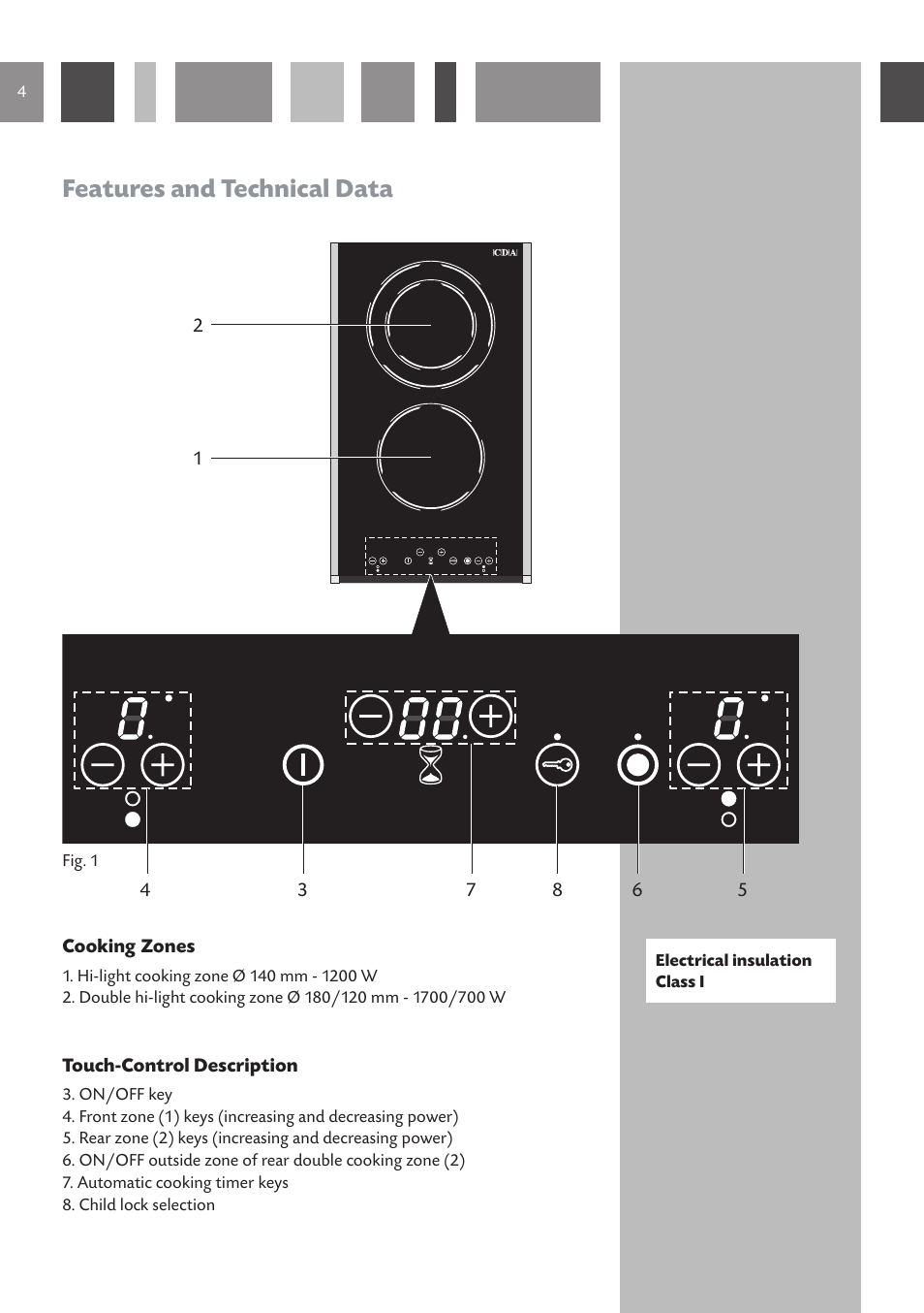Features and technical data | CDA HVC 32 User Manual | Page 4 / 24