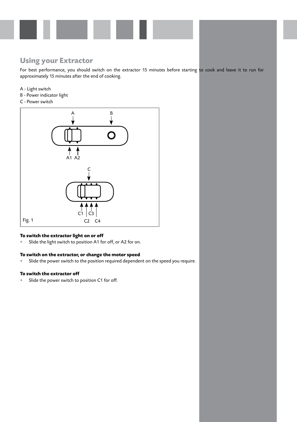 Using your extractor | CDA CIN6 User Manual | Page 3 / 12