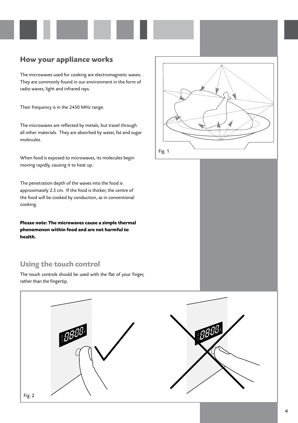 How your appliance works, Using the touch control | CDA SV451 User Manual | Page 5 / 32
