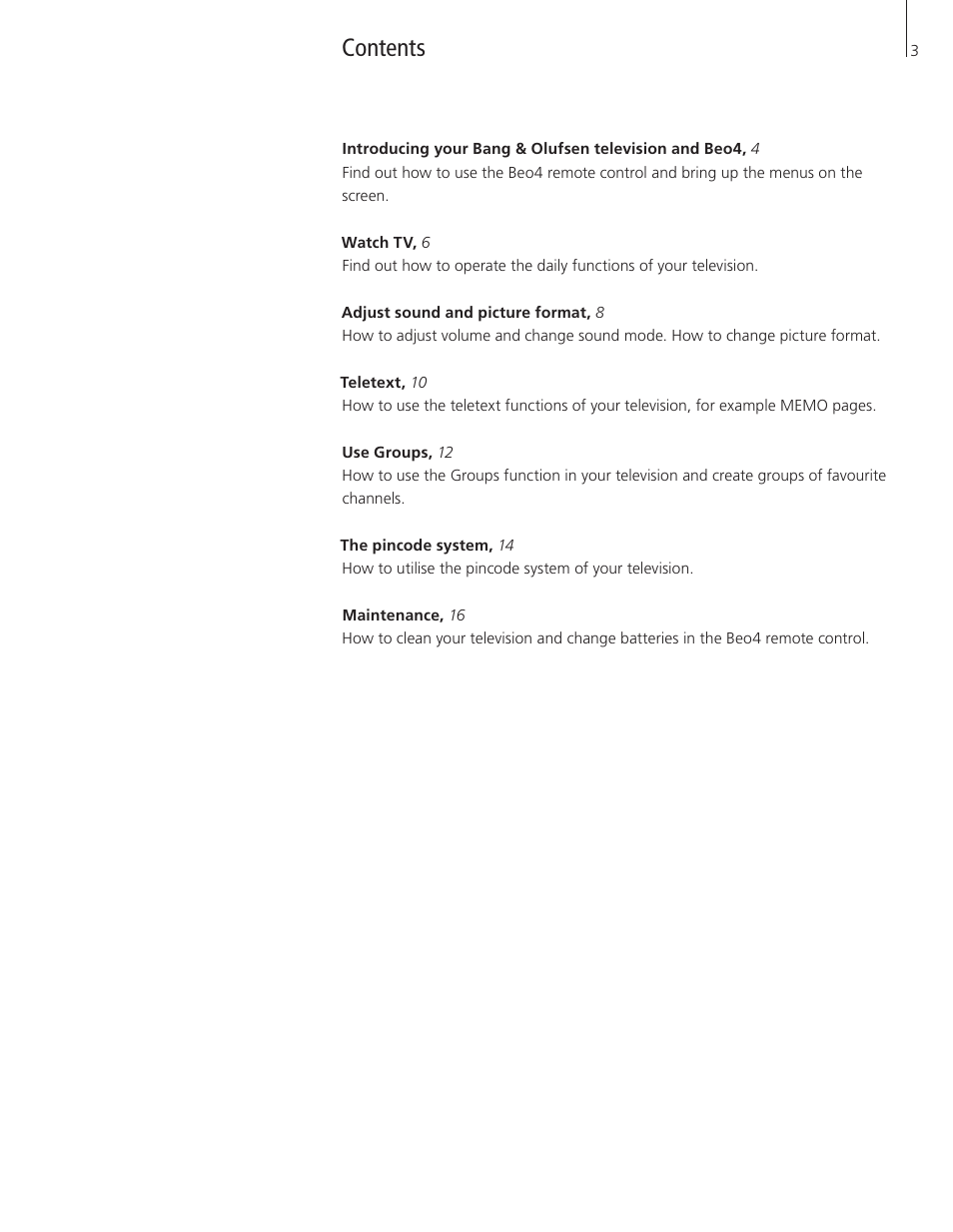 Bang & Olufsen BeoVision 6 User Manual | Page 3 / 20
