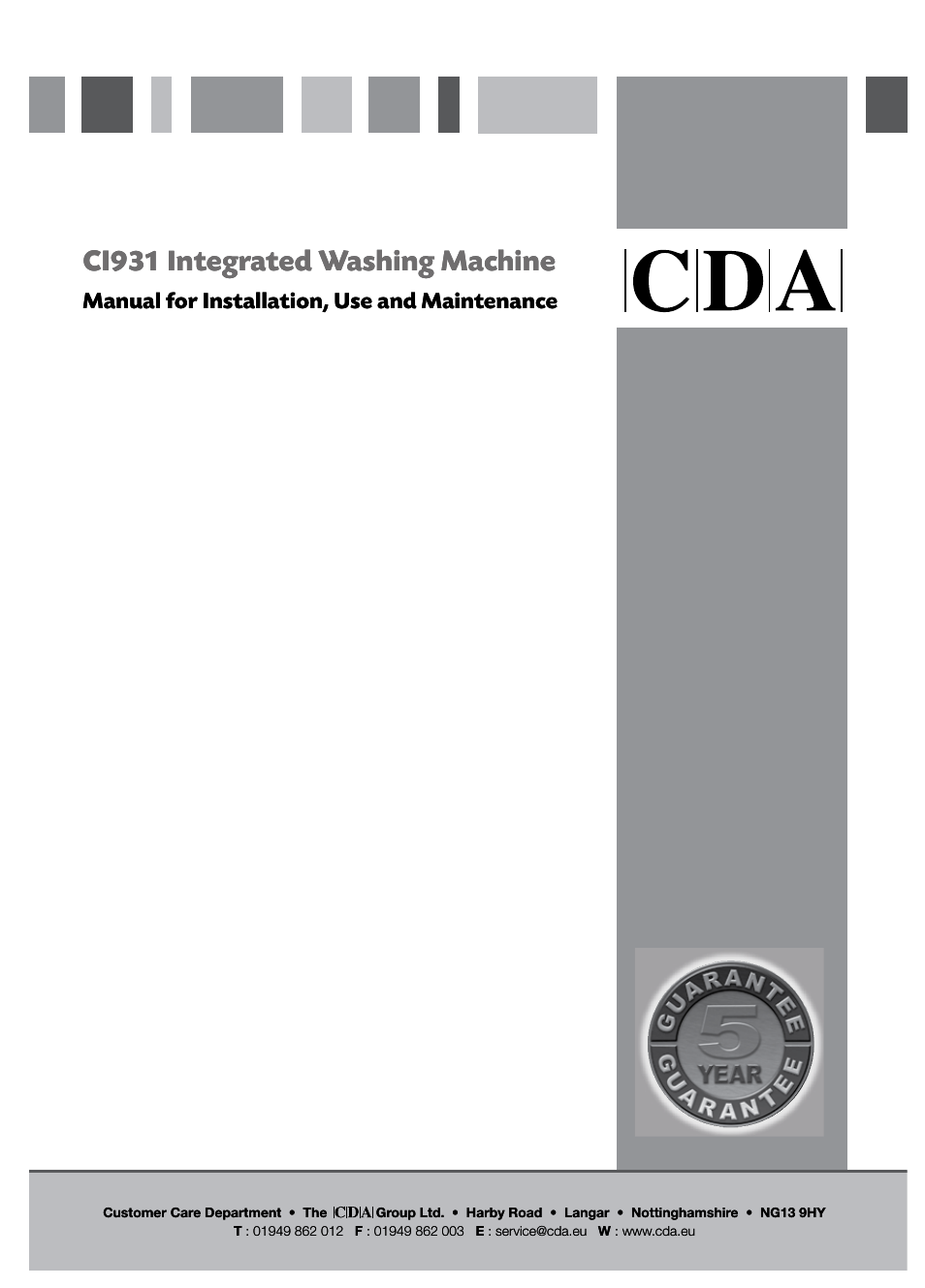 CDA CI931 User Manual | 24 pages