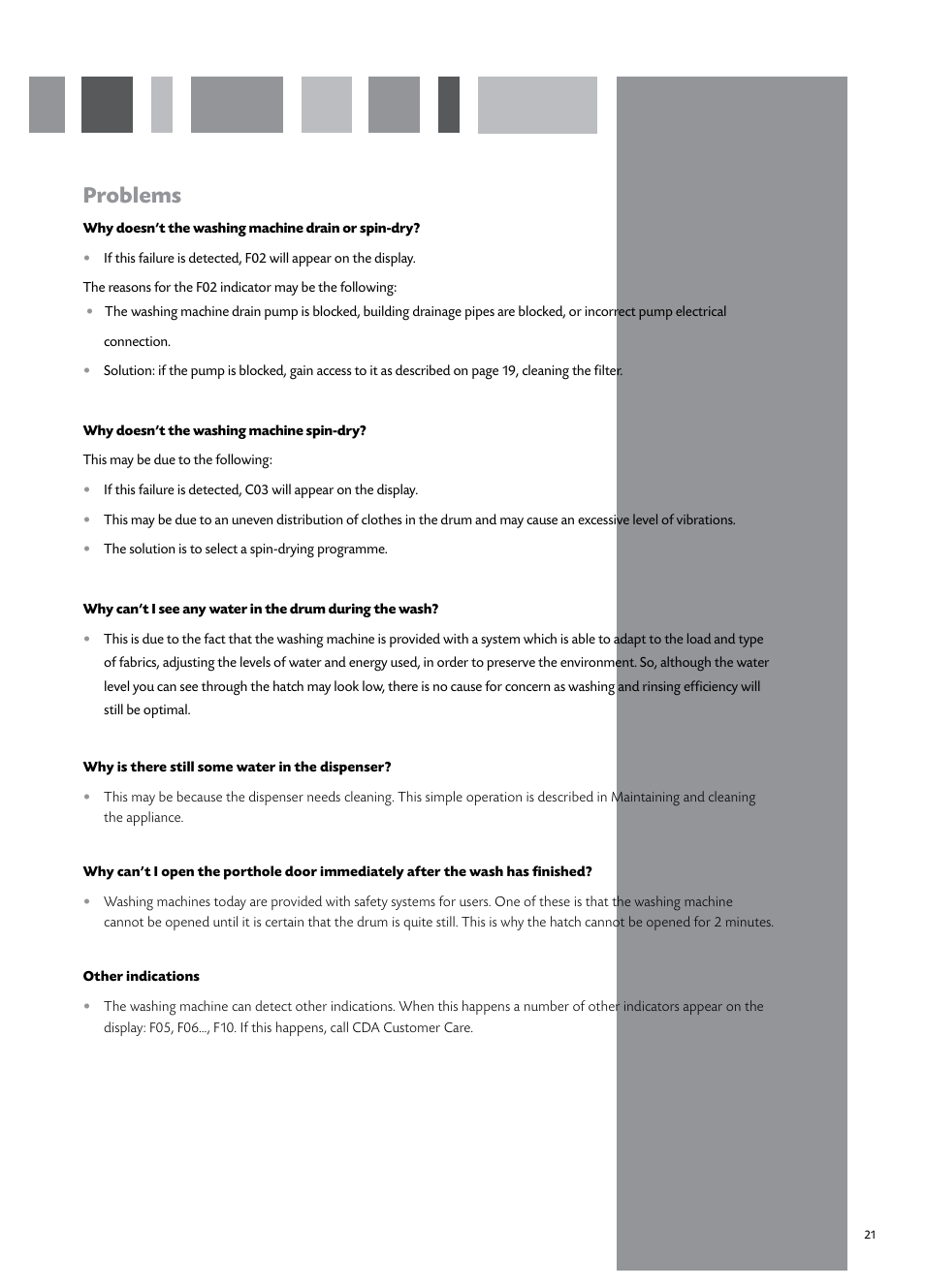 Problems | CDA CI931 User Manual | Page 23 / 24