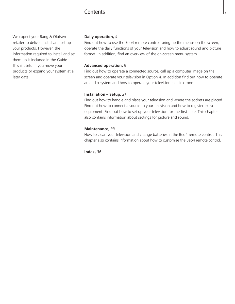 Bang & Olufsen BeoVision 8-26/32 User Manual | Page 3 / 40