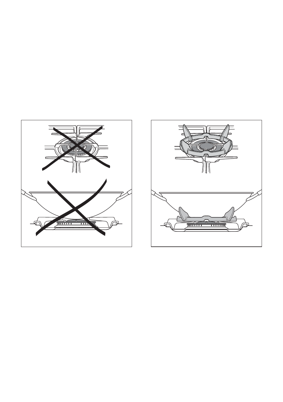 Correct use of triple-ring burner | CDA RV 700 User Manual | Page 12 / 48