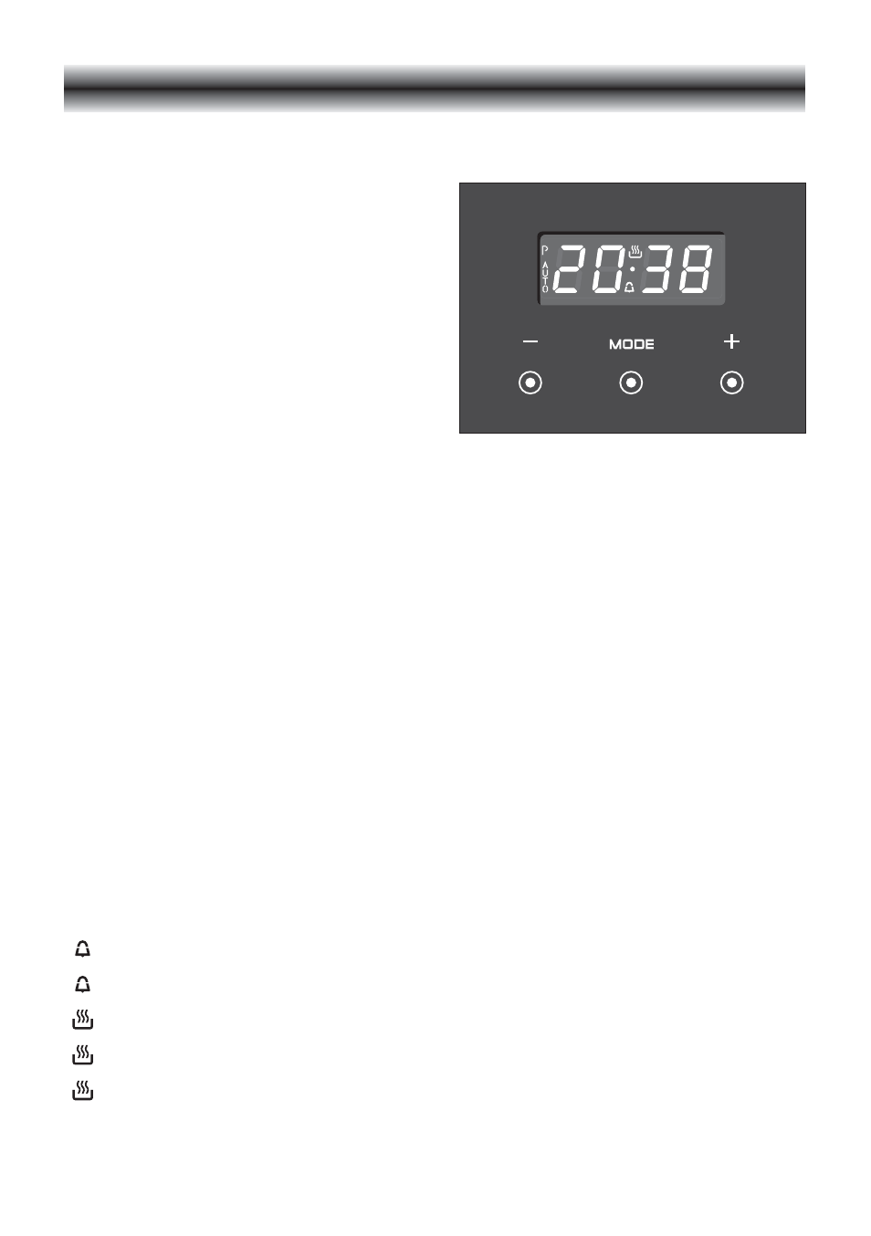 Clock and timer with “touch-control” keys, Keys, Bottom main oven only) | CDA RV 700 User Manual | Page 7 / 48