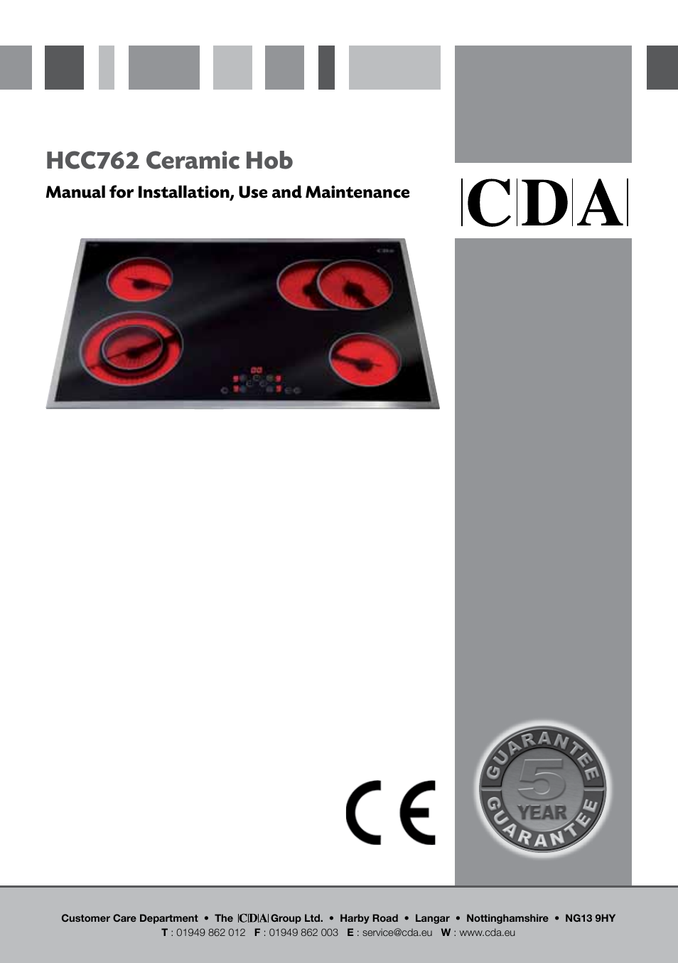 CDA HCC762 User Manual | 16 pages