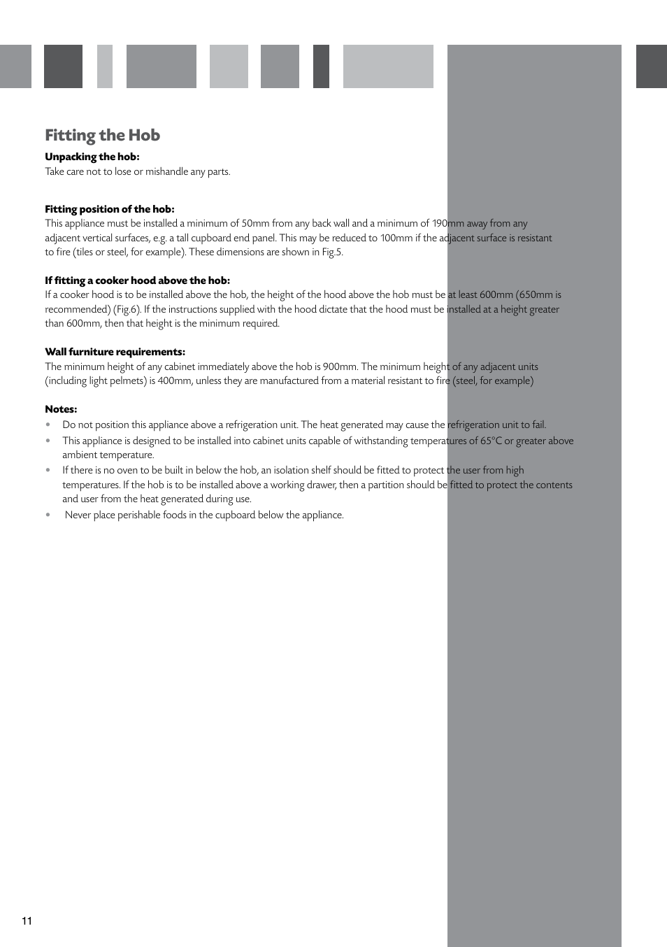 Fitting the hob | CDA HCC762 User Manual | Page 12 / 16