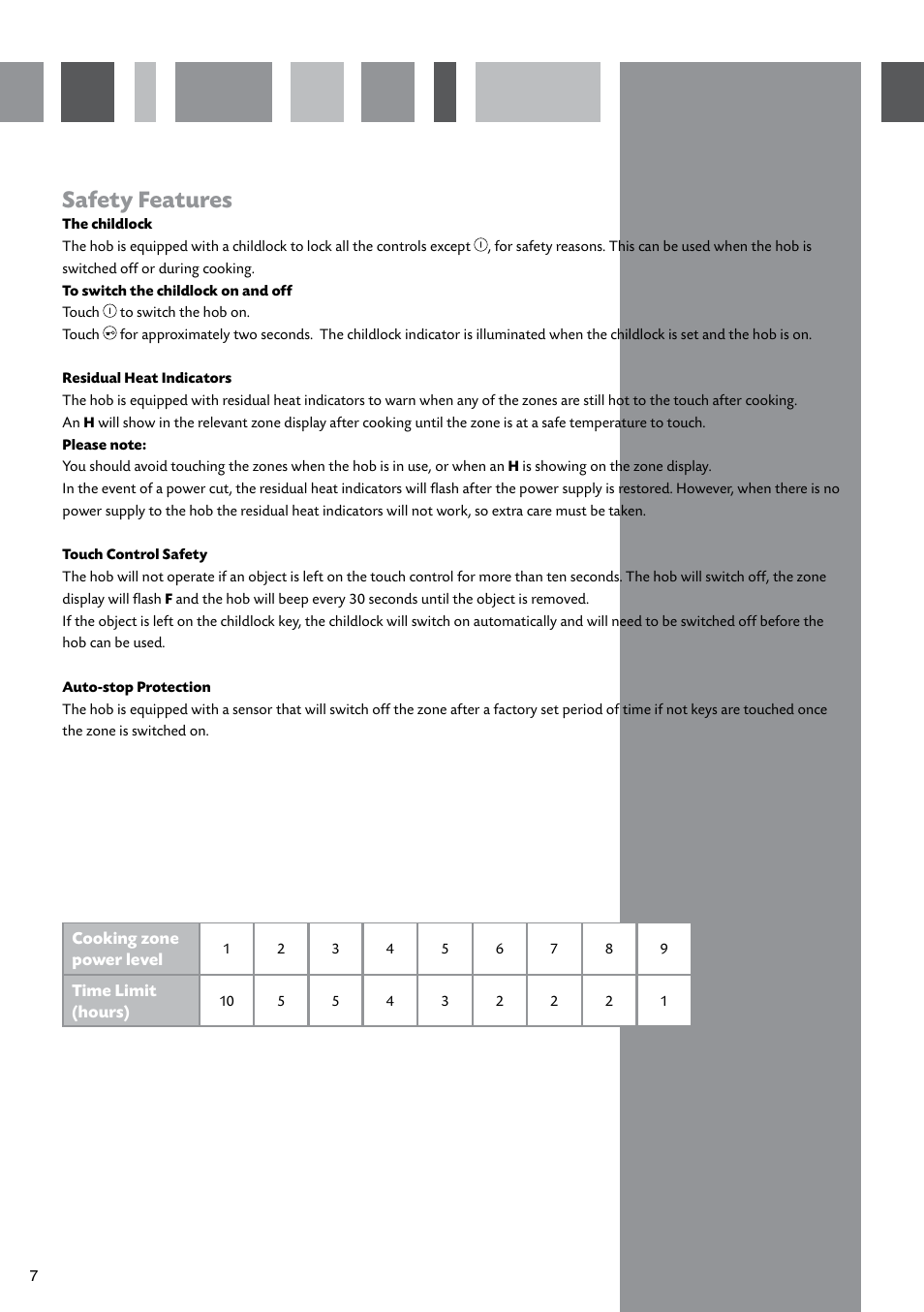 Safety features | CDA HCC762 User Manual | Page 8 / 16