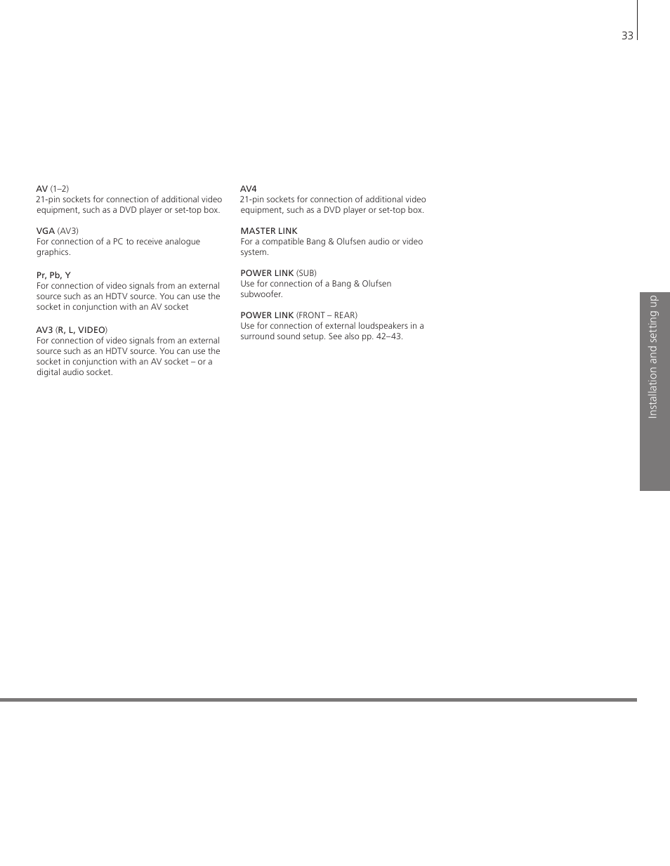 Bang & Olufsen BeoVision 8-40 User Guide User Manual | Page 33 / 44