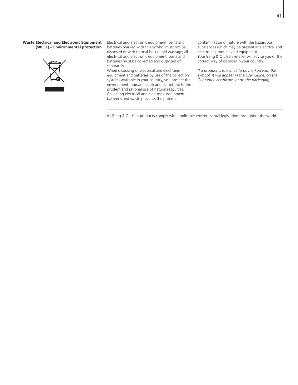 Bang & Olufsen BeoVision 8-40 User Guide User Manual | Page 41 / 44