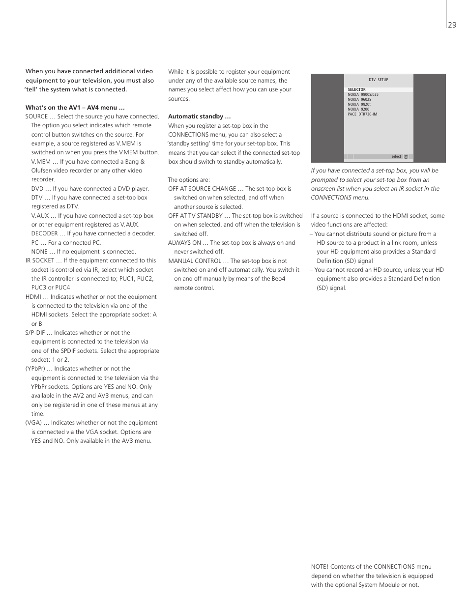 Bang & Olufsen BeoVision 8-40 User Guide (pre Aug 2010) User Manual | Page 29 / 60
