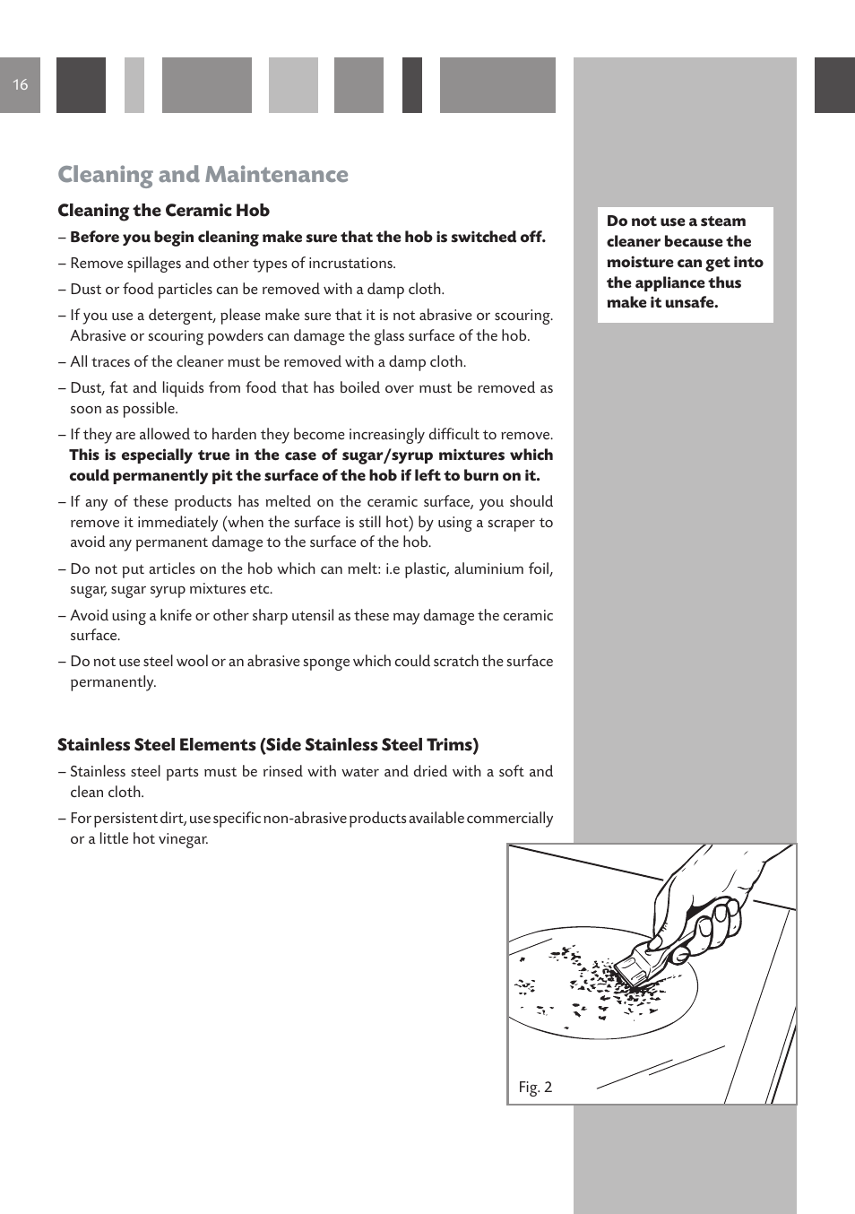 Cleaning and maintenance | CDA HVN 32 User Manual | Page 16 / 24