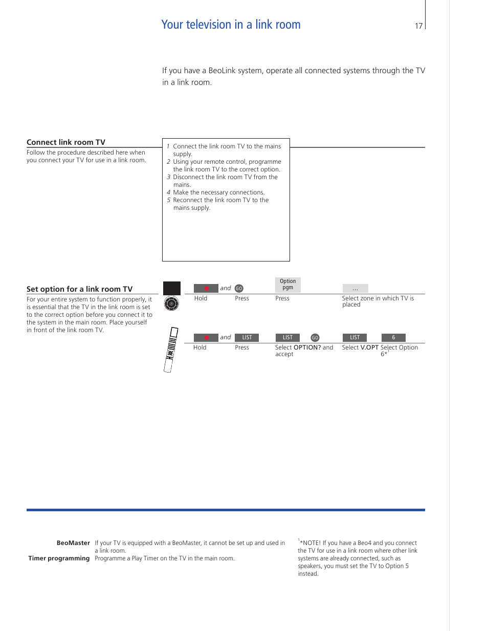Your television in a link room | Bang & Olufsen BeoVision 9 User Guide User Manual | Page 19 / 64