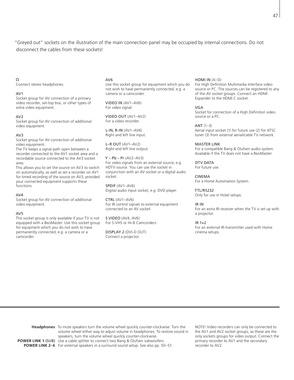 Bang & Olufsen BeoVision 9 User Guide User Manual | Page 49 / 64